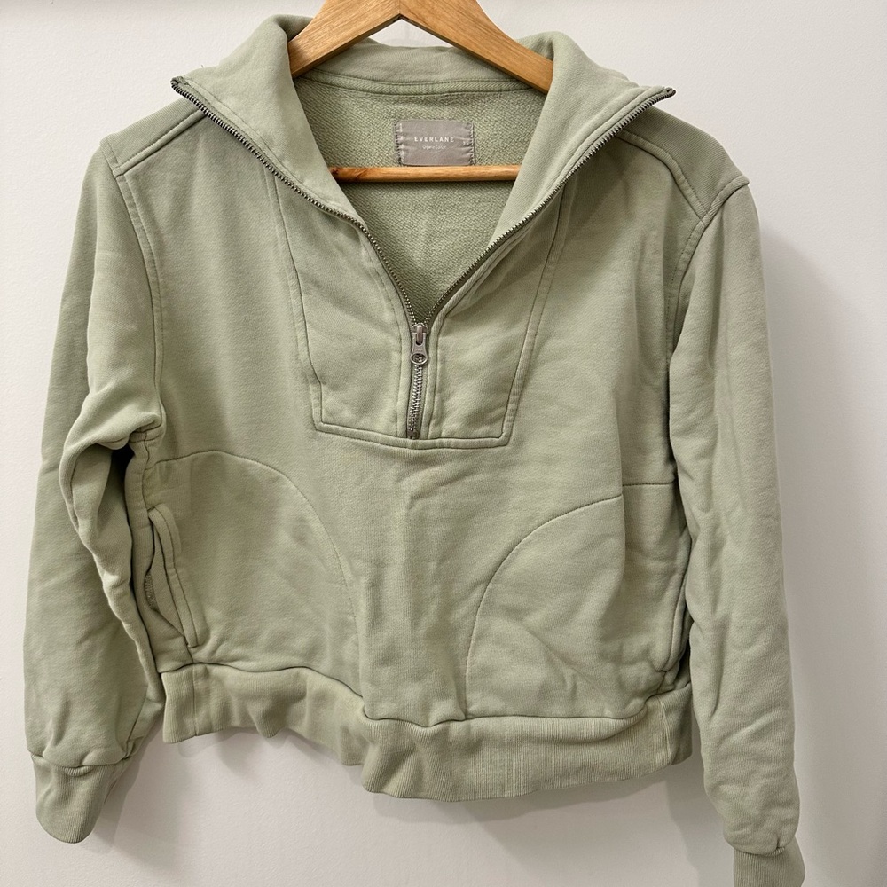 Everlane Track Half-Zip in Laurel
